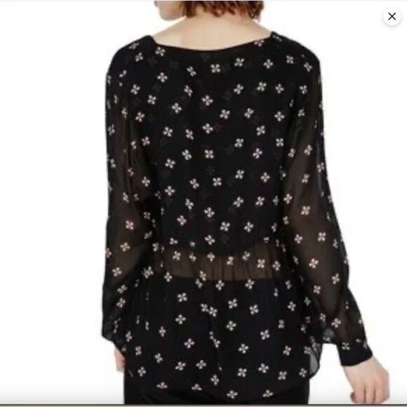 Womens Maje Leona Foulard Print Blouse Semi Sheer Boho Top US Small (1) - Picture 2 of 10